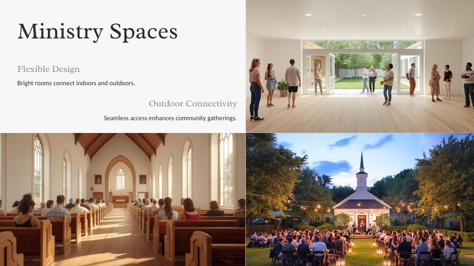 Modern sanctuary with solar panels